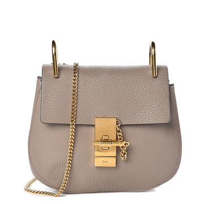 Chloe Grained Lambskin Mini Drew Shoulder Bag Motty Grey 1 of 12