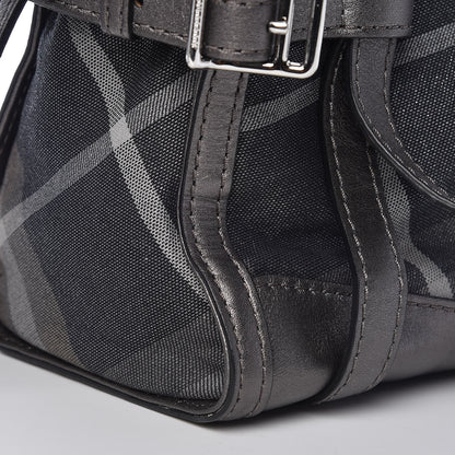 Burberry Shimmer Check Pilgrim Satchel Pewter 12 of 13
