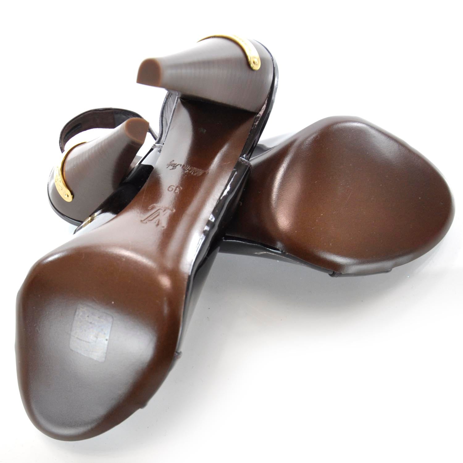 Louis Vuitton Patent Leather Heels 39 Amarante 4 of 7