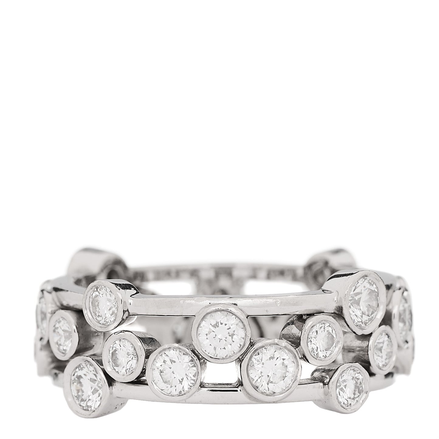 Platinum Diamond Bubble Band Ring 57 8