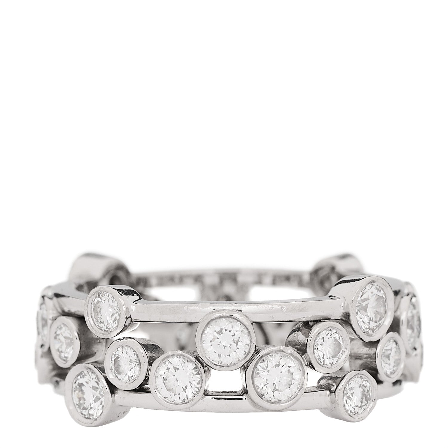 Tiffany Platinum Diamond Bubble Band Ring 57 8 1 of 4