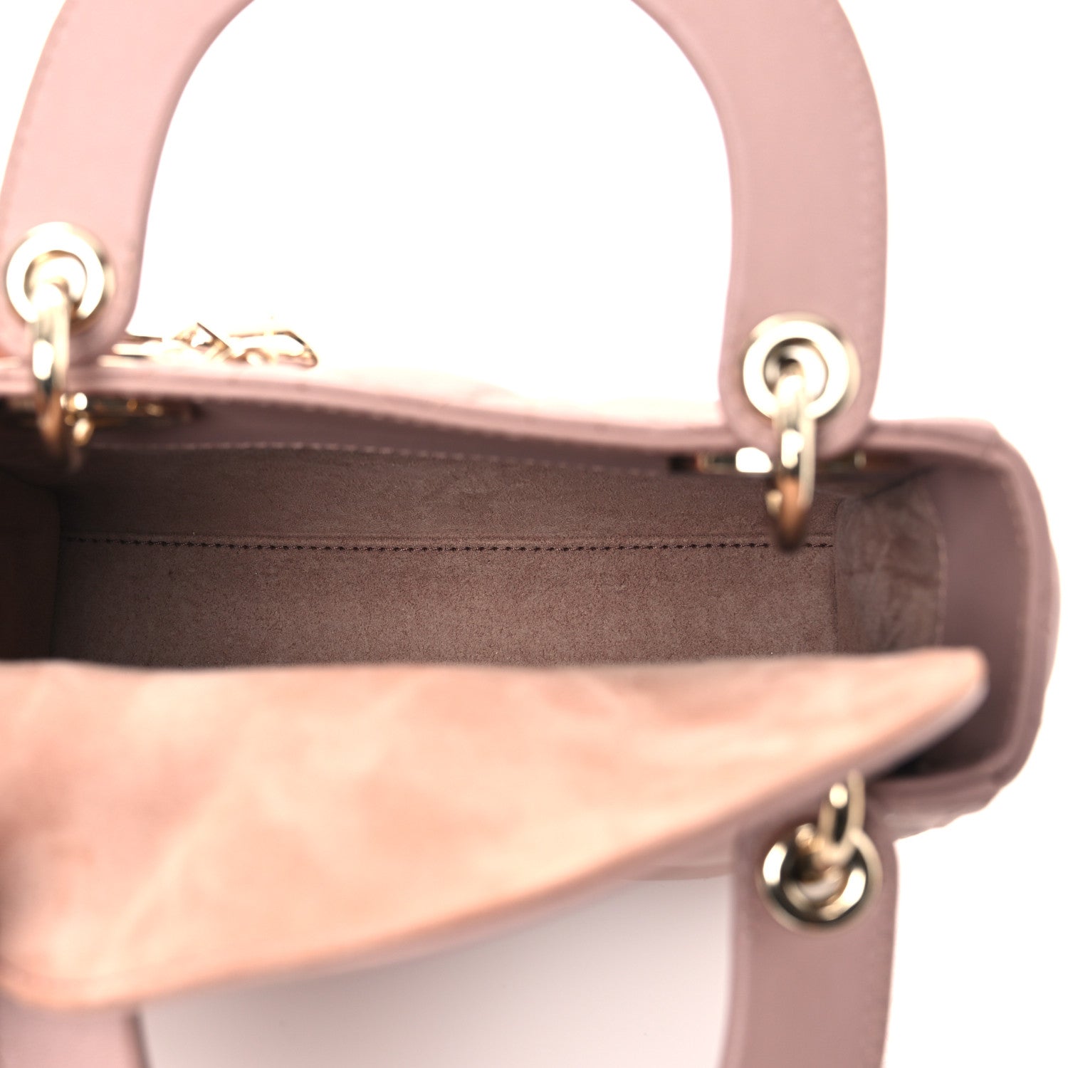 Christian Dior Lambskin Cannage Mini Lady Dior Fard 5 of 12