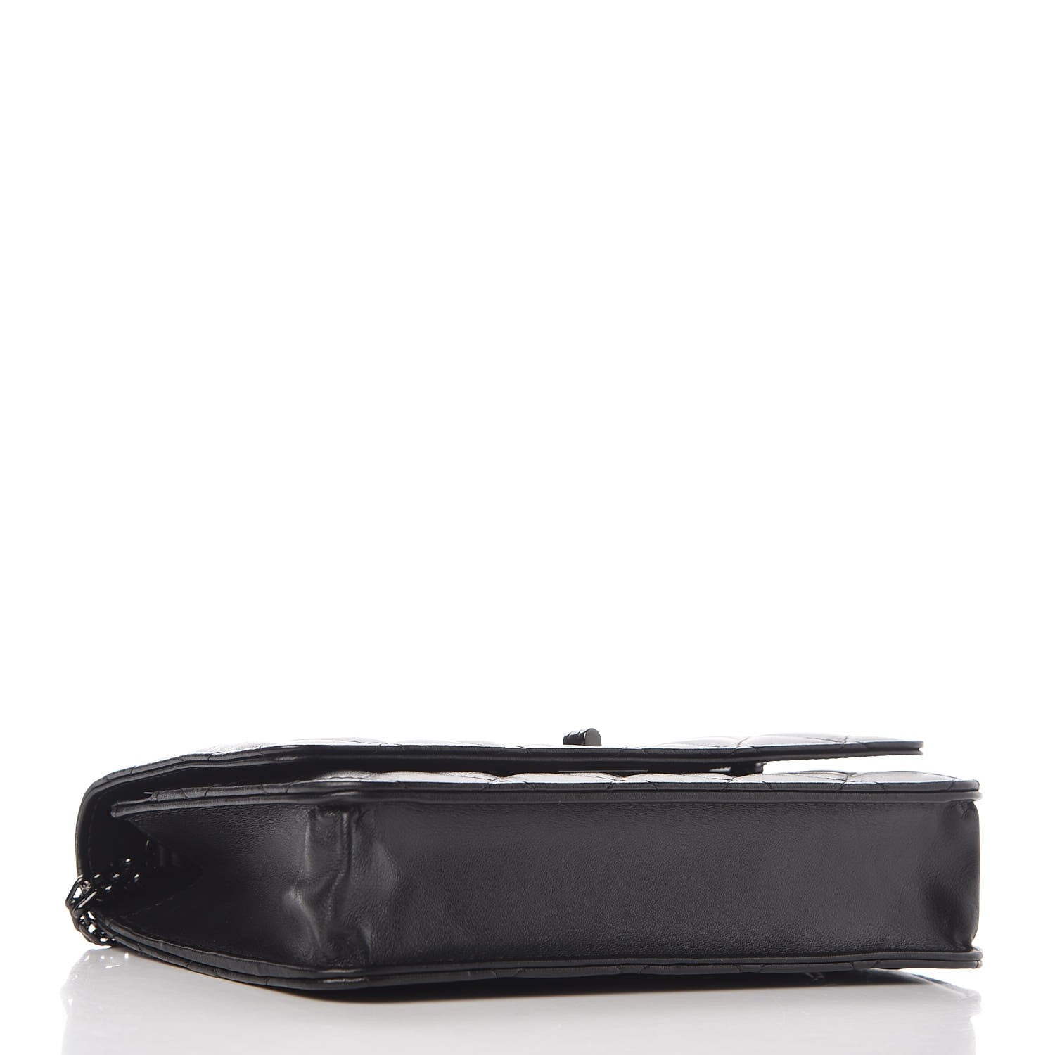 Chanel Aged Calfskin Quilted Reissue Wallet On Chain WOC So Black 4 of 9