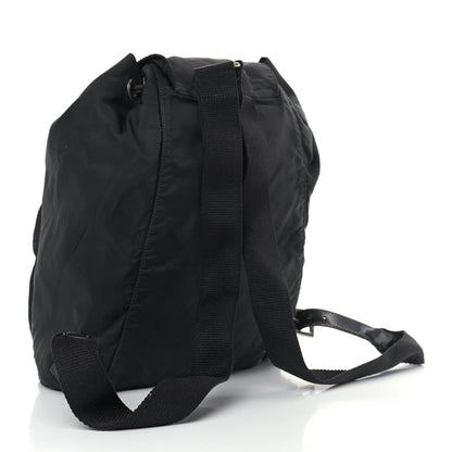 Prada Nylon Vela Medium Cinch Backpack Black 2 of 12