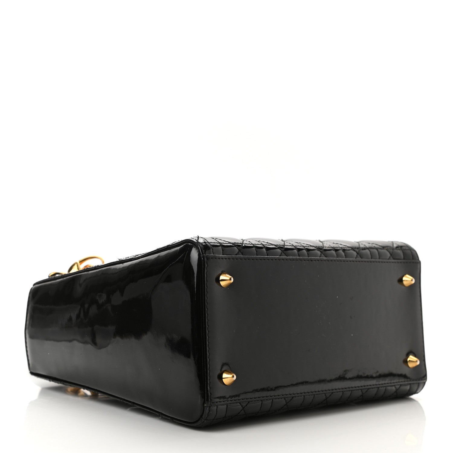 Christian Dior Patent Cannage Medium Lady Dior Black 4 of 10