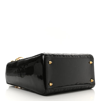 Christian Dior Patent Cannage Medium Lady Dior Black 4 of 10