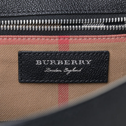 Burberry Soft Grain Calfskin Medium Buckle Tote Black 10 of 11