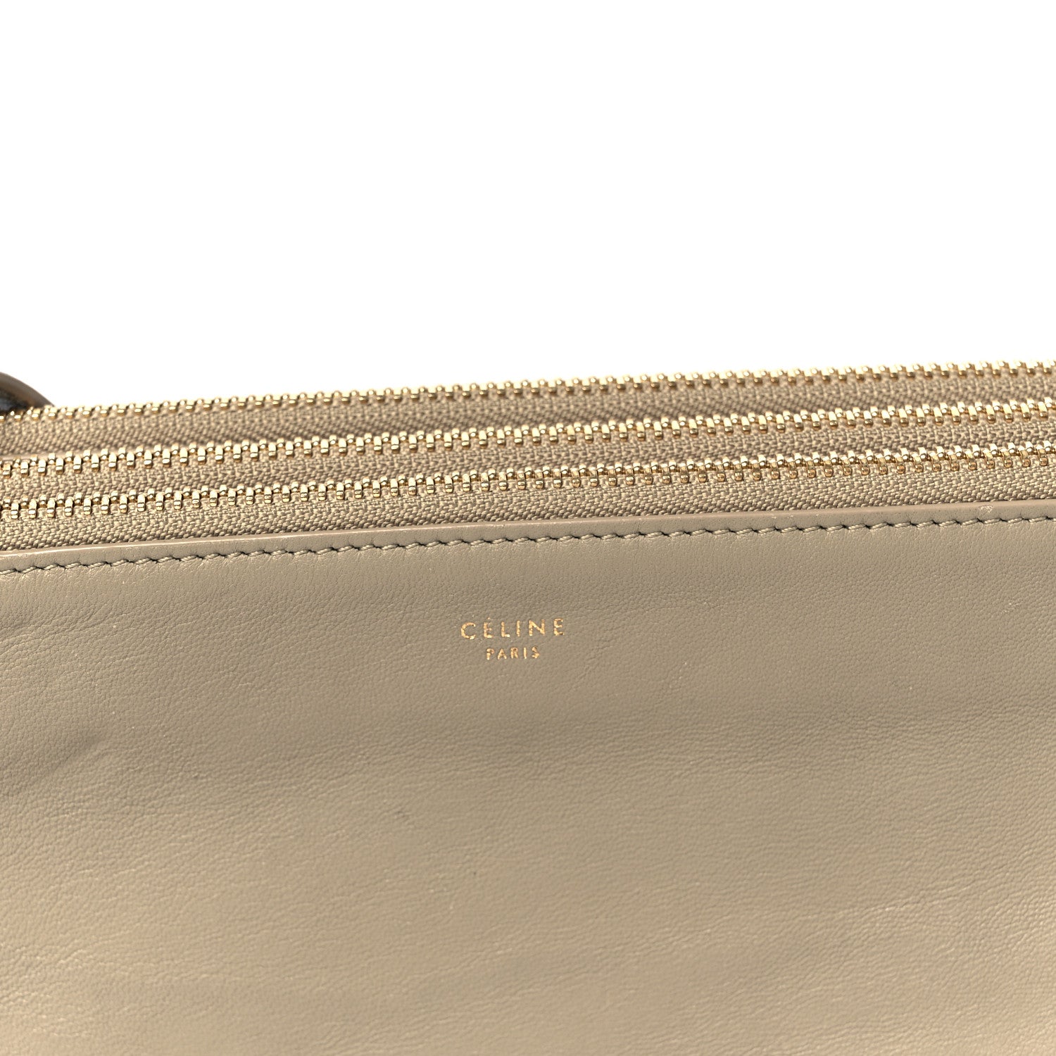 Celine Lambskin Large Trio Crossbody Bag Beige 9 of 12