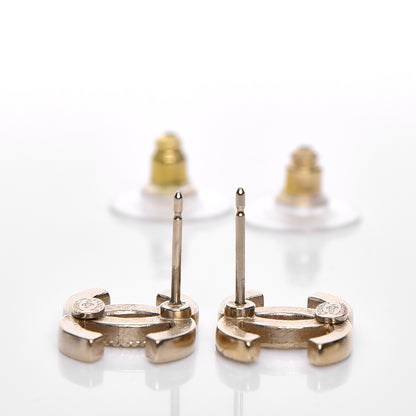 Chanel Crystal CC Earrings Gold 3 of 5