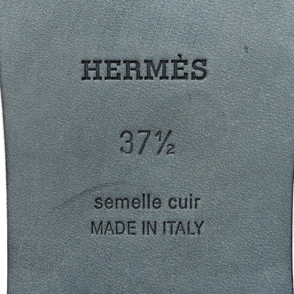 Hermes Suede Goatskin Rhinestone Oran Sandals 37.5 Rose Bois De Santal 7 of 8