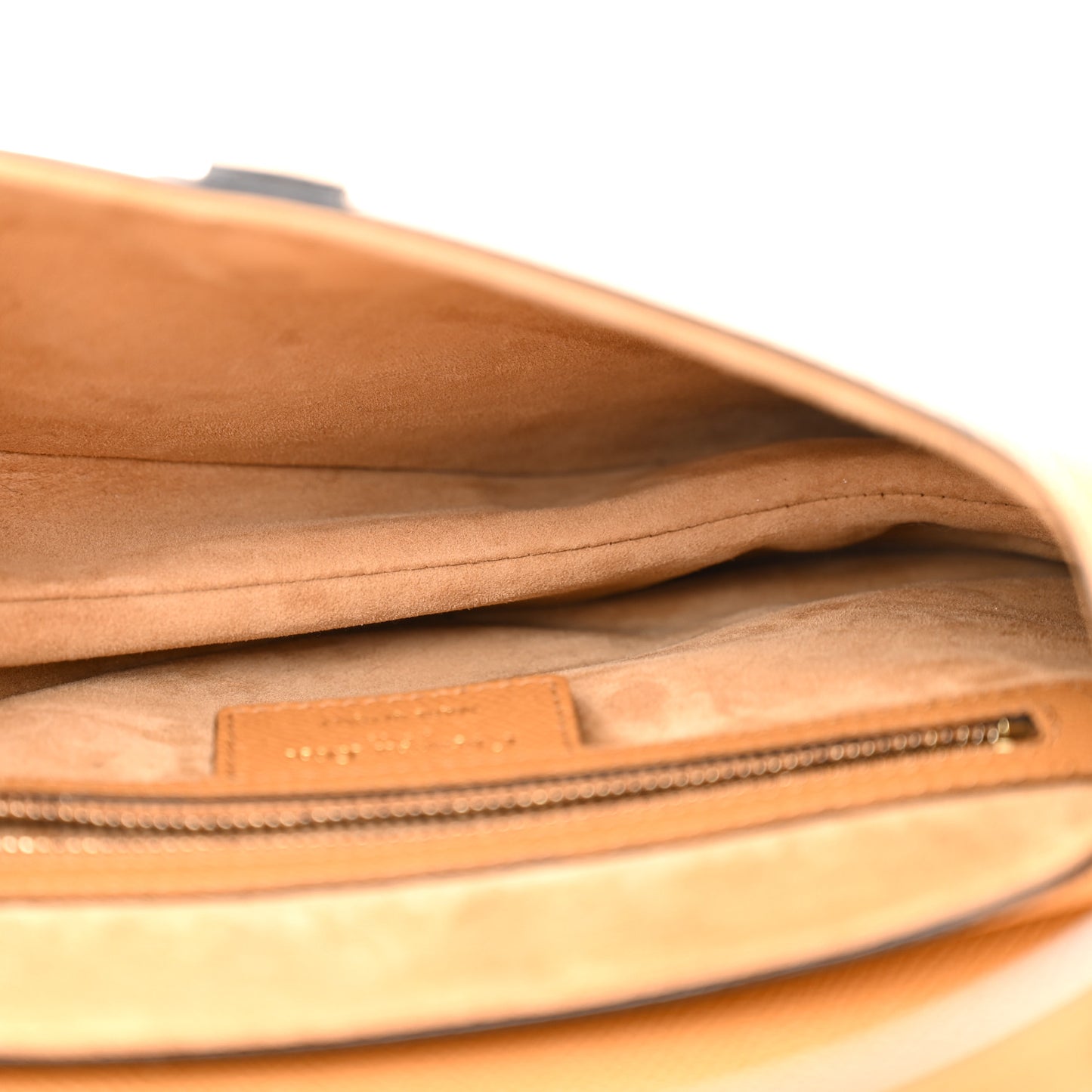 Grained Calfskin Saddle Bag Camello