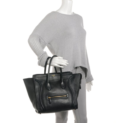 Celine Smooth Calfskin Mini Luggage Black 2 of 9