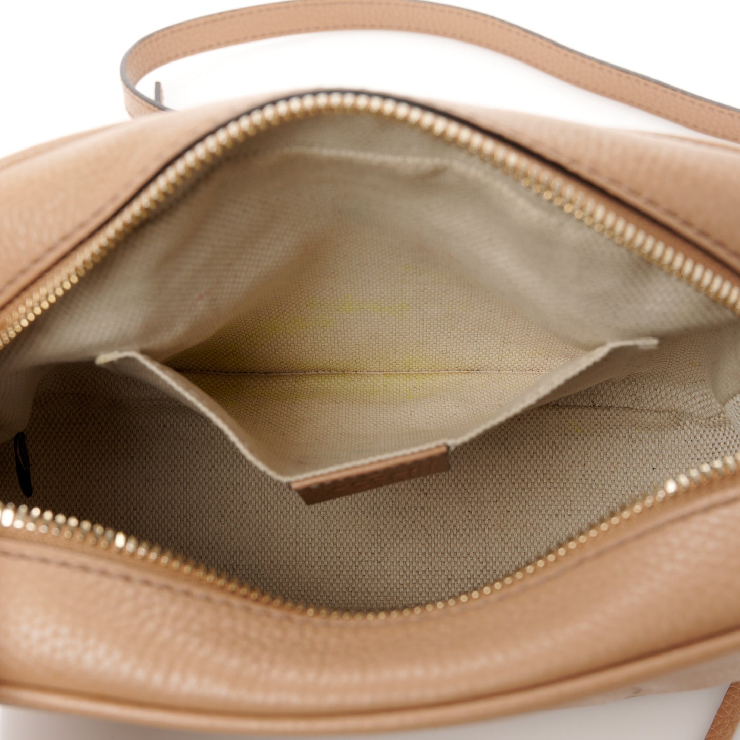 Pebbled Calfskin Small Soho Disco Bag Camelia