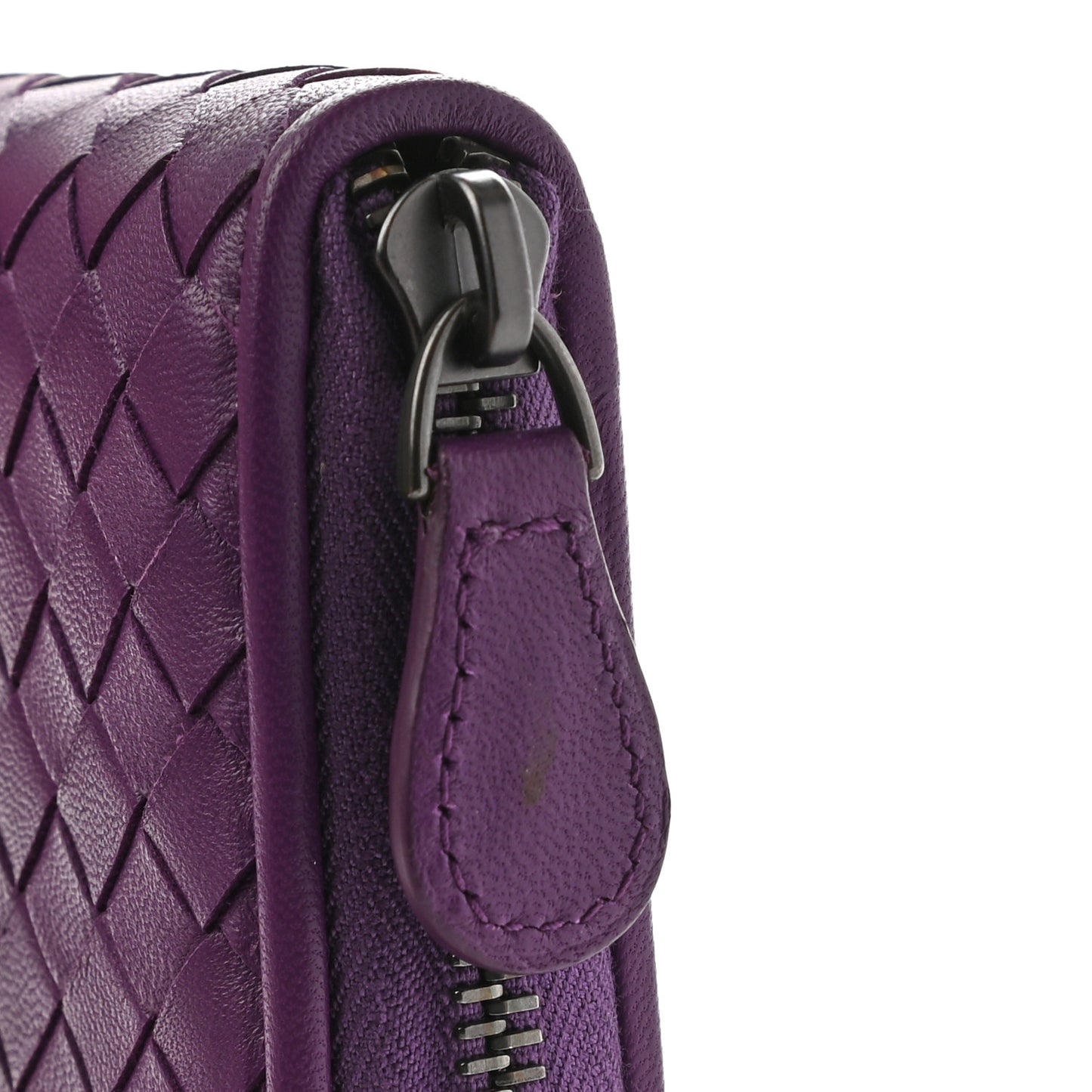 Nappa Intrecciato Zip Around Wallet Monalisa