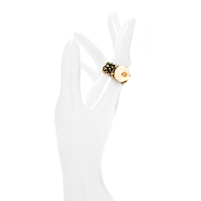 Gucci Metal Pearl Ring 19 Aged Gold 2 of 6