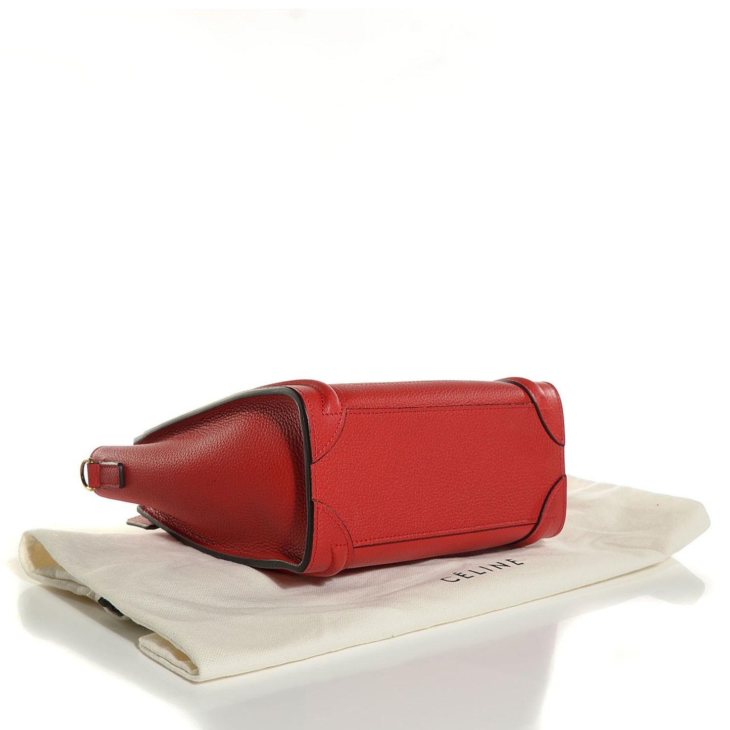 Drummed Calfskin Nano Luggage Coquelicot