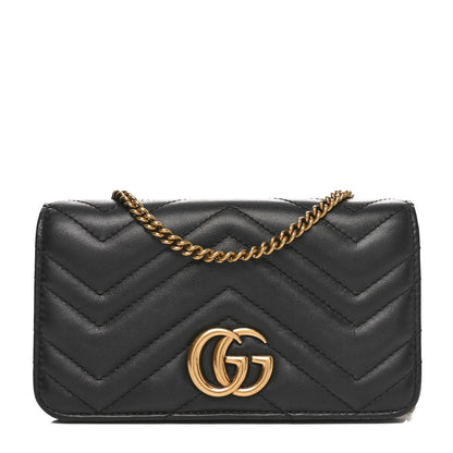 Gucci Calfskin Matelasse GG Marmont Mini Bag Black 1 of 10