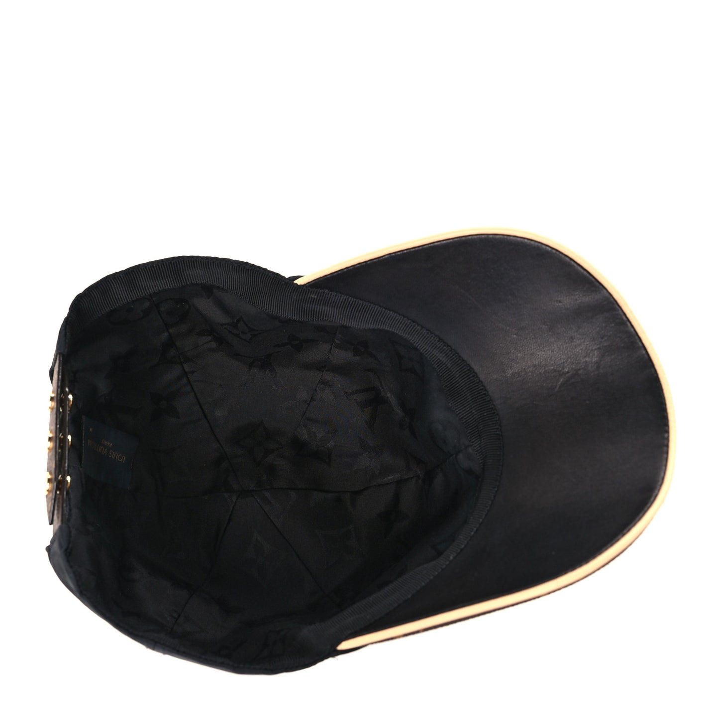 Polyester Silk Monogram LV Get Ready Cap M Black