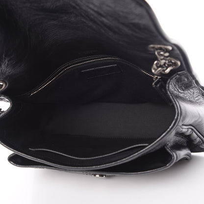 Saint Laurent Crinkled Calfskin Matelasse Monogram Medium Niki Chain Satchel Black 5 of 8