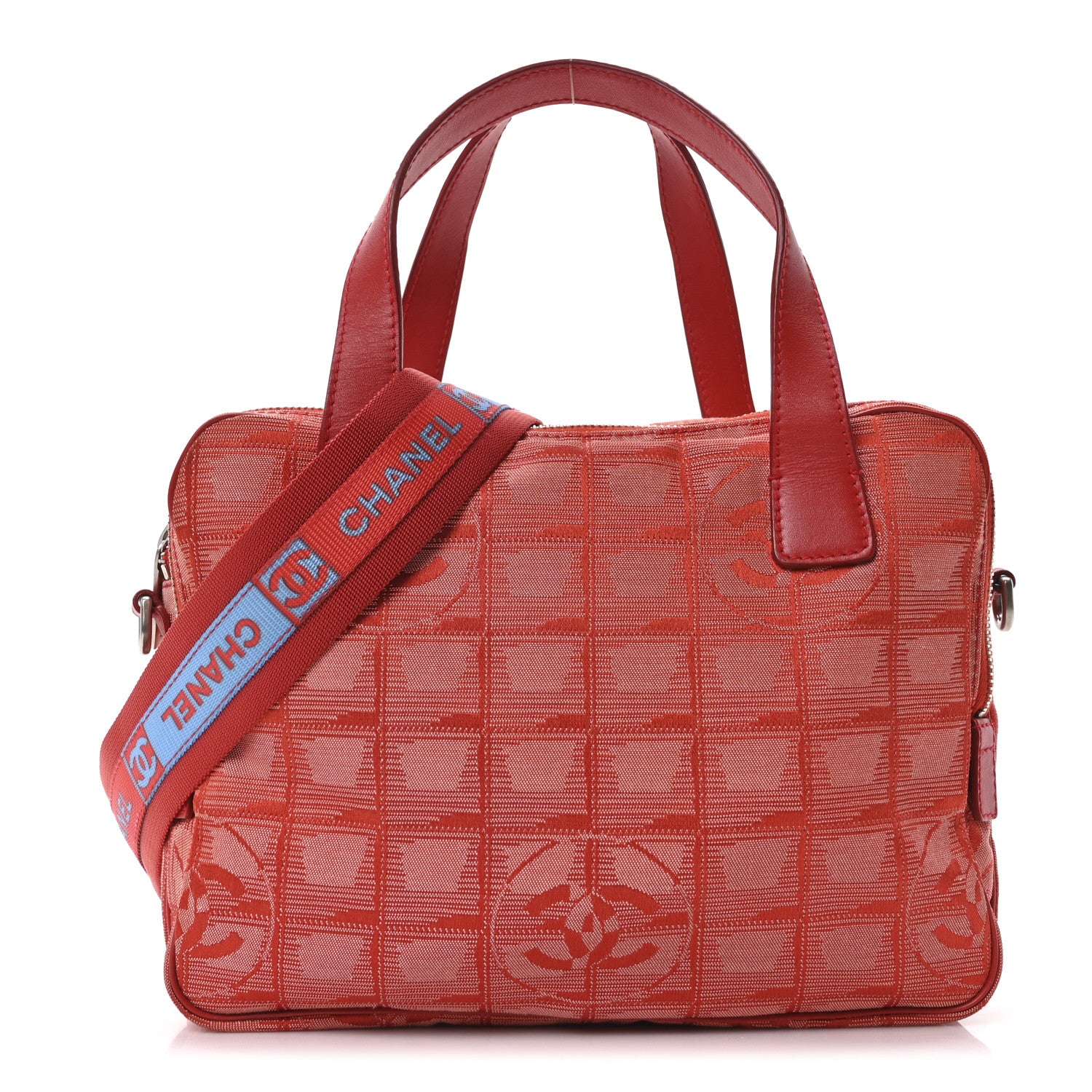Chanel Nylon Small Travel Tote Red 1 of 10