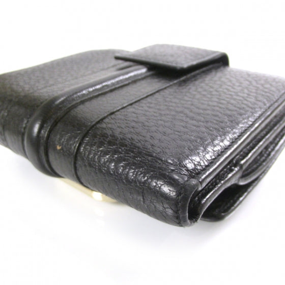 Leather French Junco Wallet Black