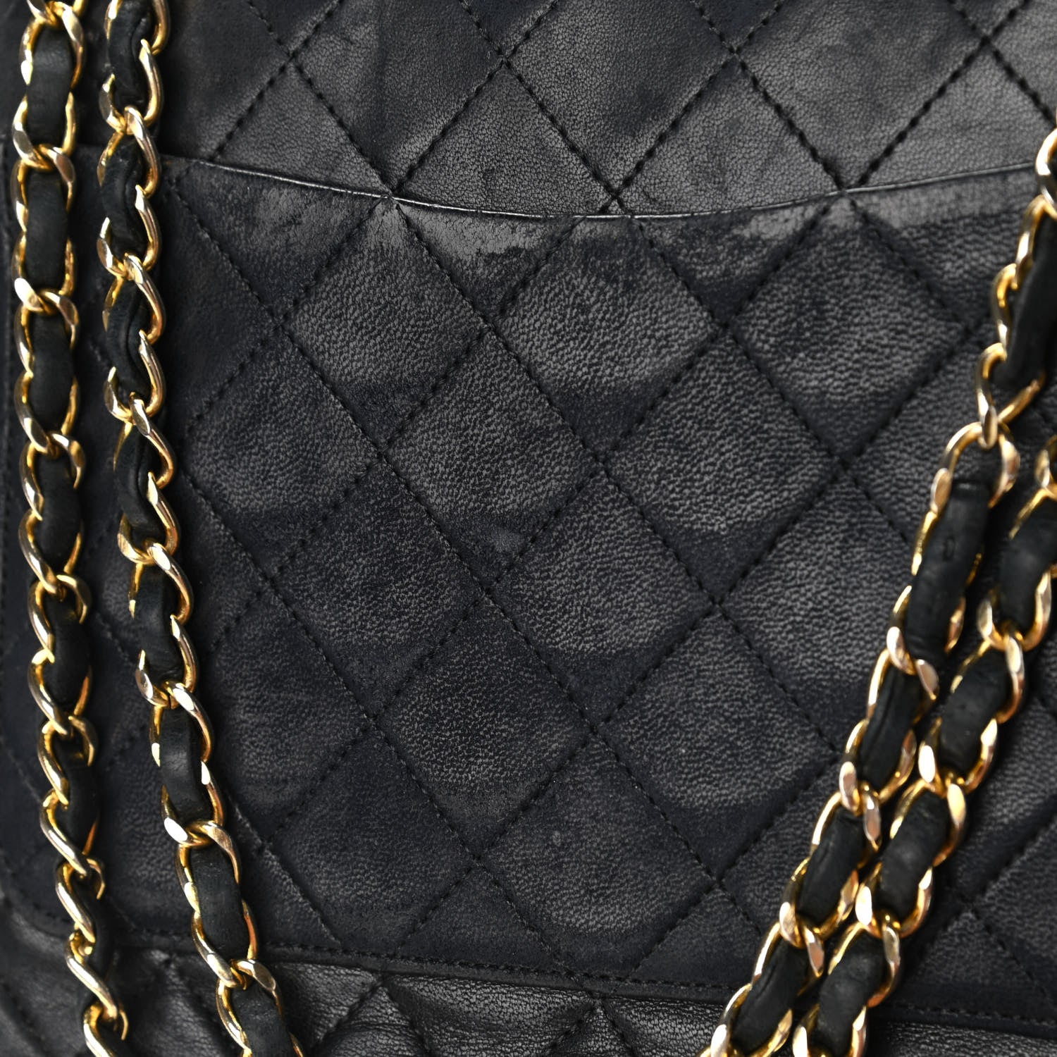 Chanel Lambskin Quilted Medium Double Flap Black 19 of 23