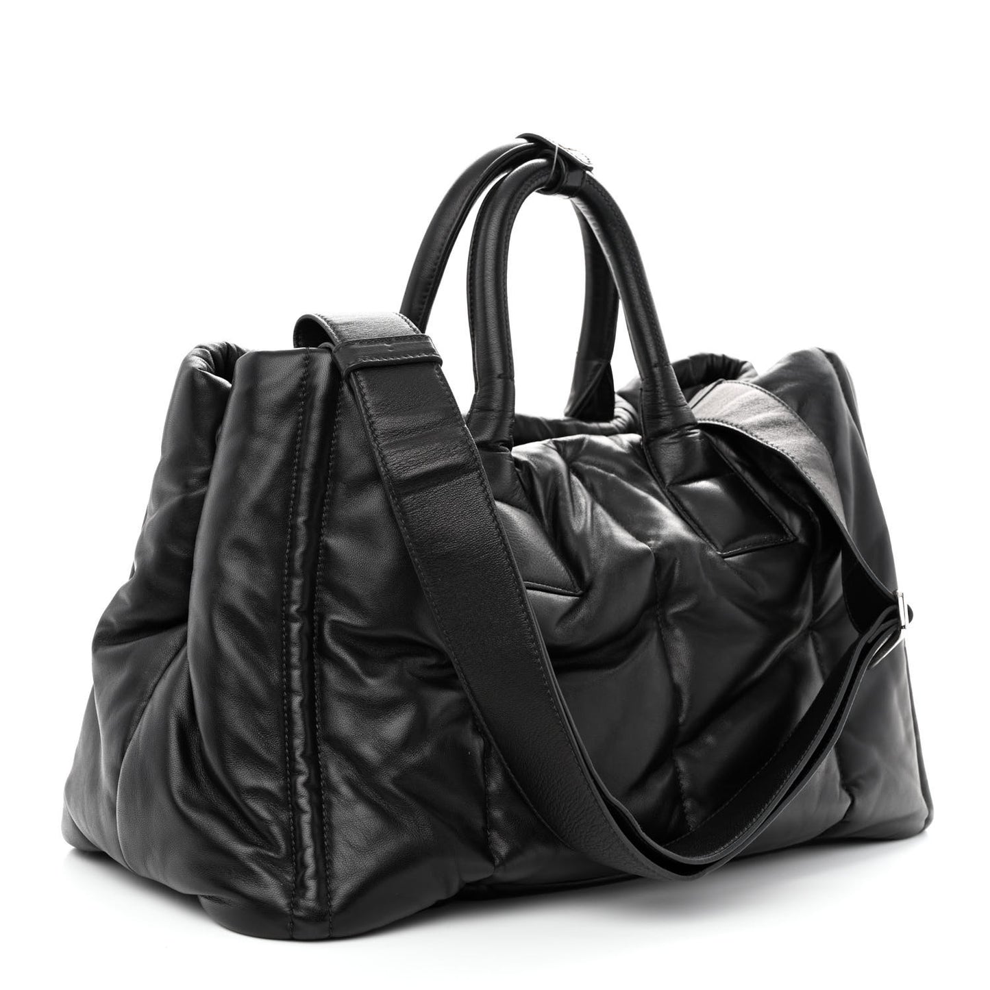 Nappa Bomber Tote Black