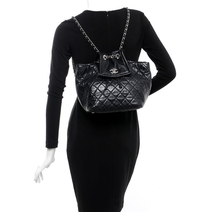 Chanel Glazed Calfskin Quilted Beijing Backpack Black 2 of 10