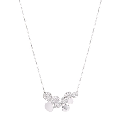 Tiffany Platinum Diamond Mini Paper Flowers Cluster Pendant Necklace 1 of 5