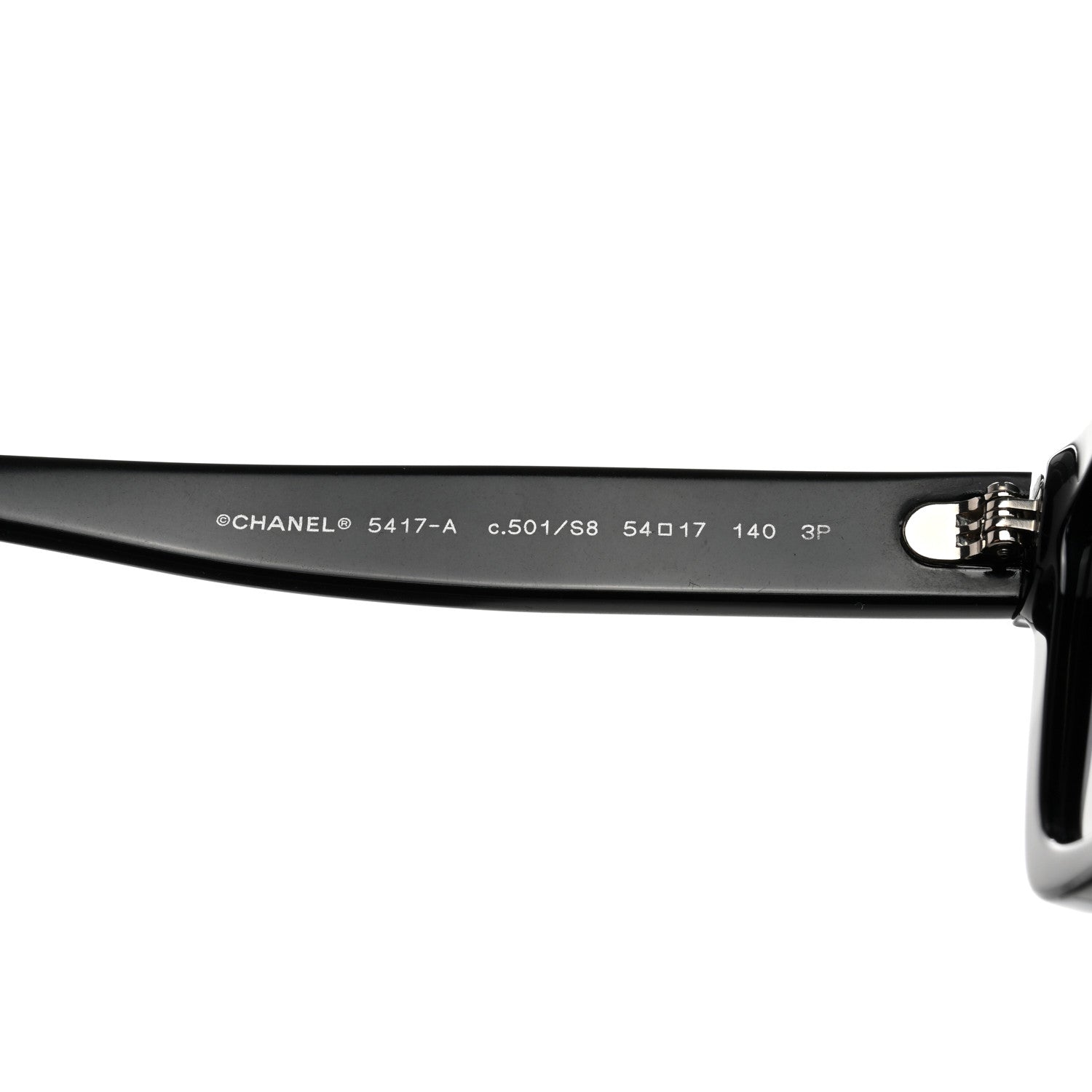 Chanel Acetate Polarized Square Sunglasses 5417-A Black 6 of 10