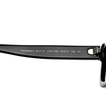 Chanel Acetate Polarized Square Sunglasses 5417-A Black 6 of 10