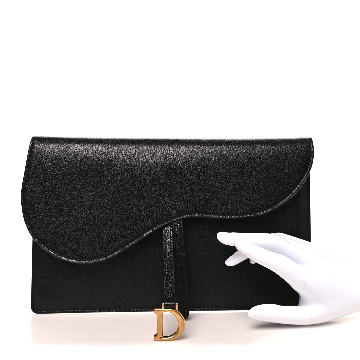 Christian Dior Goatskin Saddle Pouch Black 2 of 8