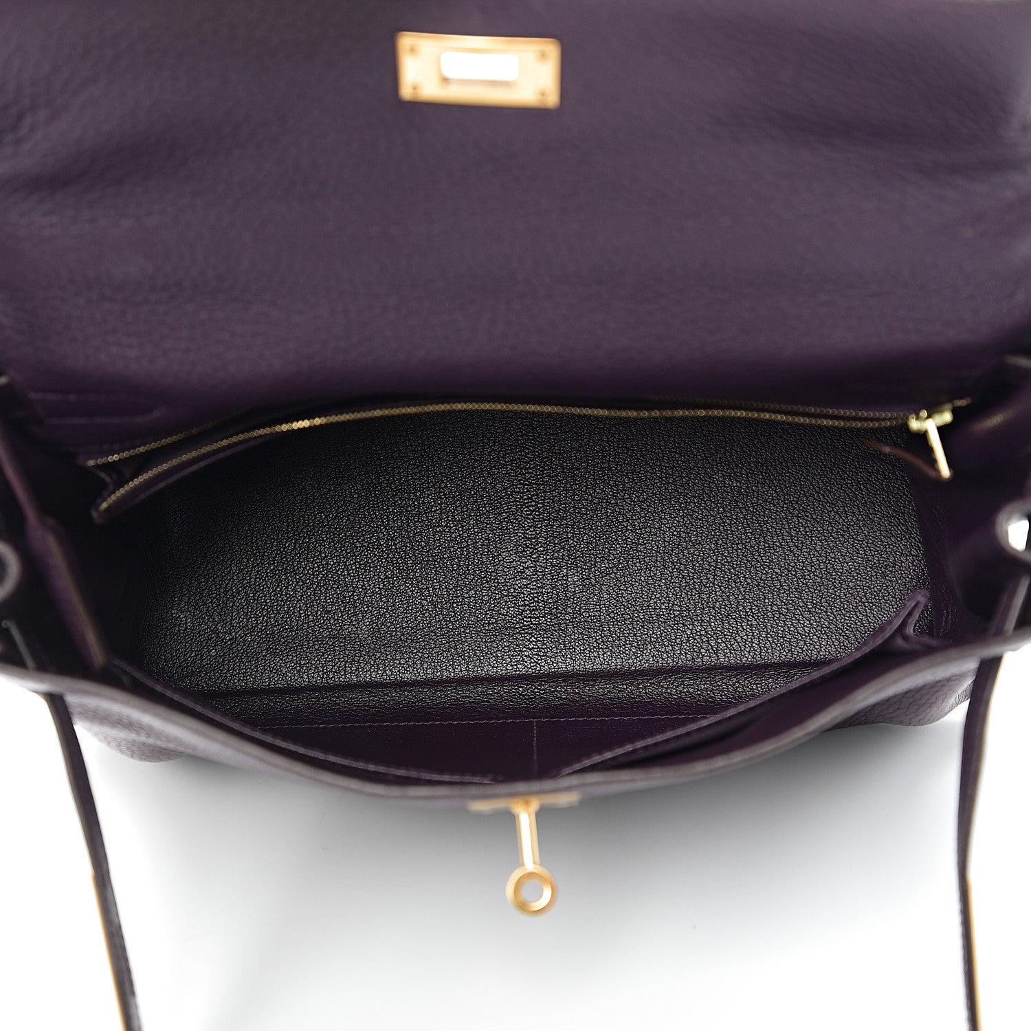 Hermes Taurillon Clemence Kelly Retourne 32 Raisin 4 of 12