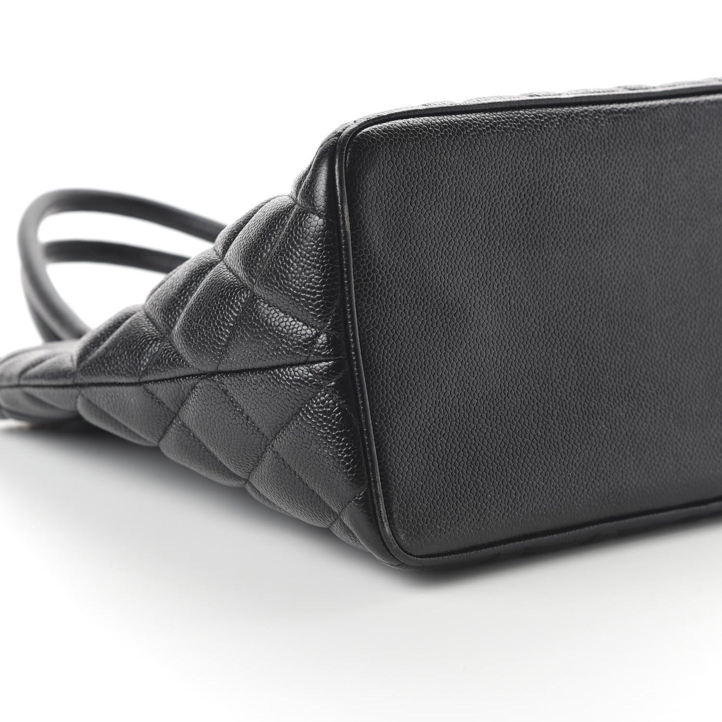 Caviar Quilted Medallion Tote Black