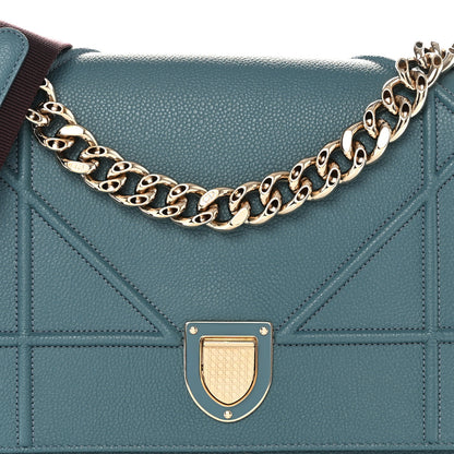 Christian Dior Grained Calfskin Diorama Satchel Agave Green 6 of 12