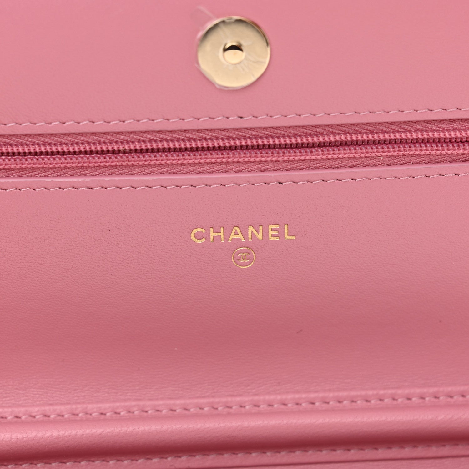 Chanel Tweed Quilted Wallet On Chain WOC Pink 6 of 12