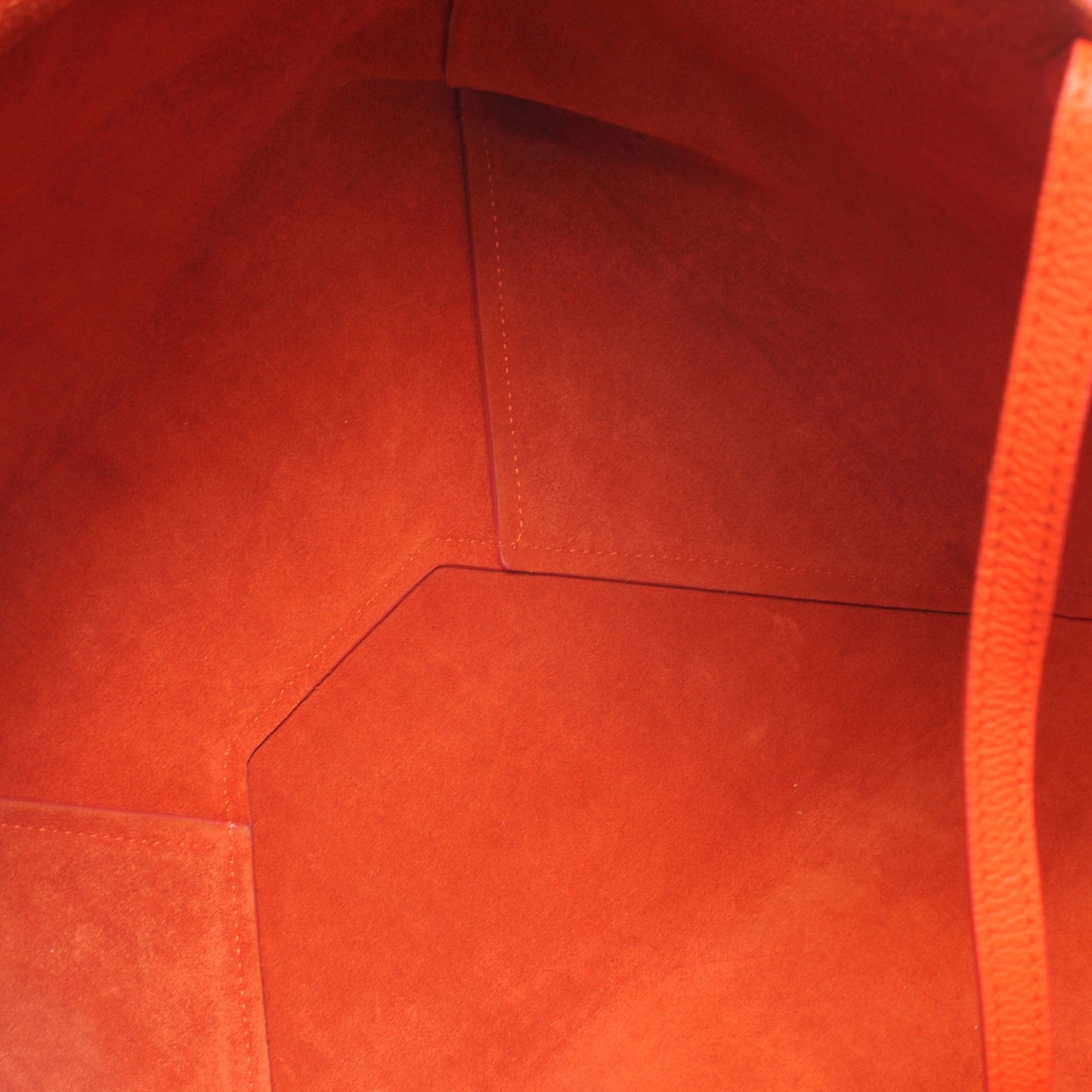 Leather Medium Horizontal Cabas Phantom Orange