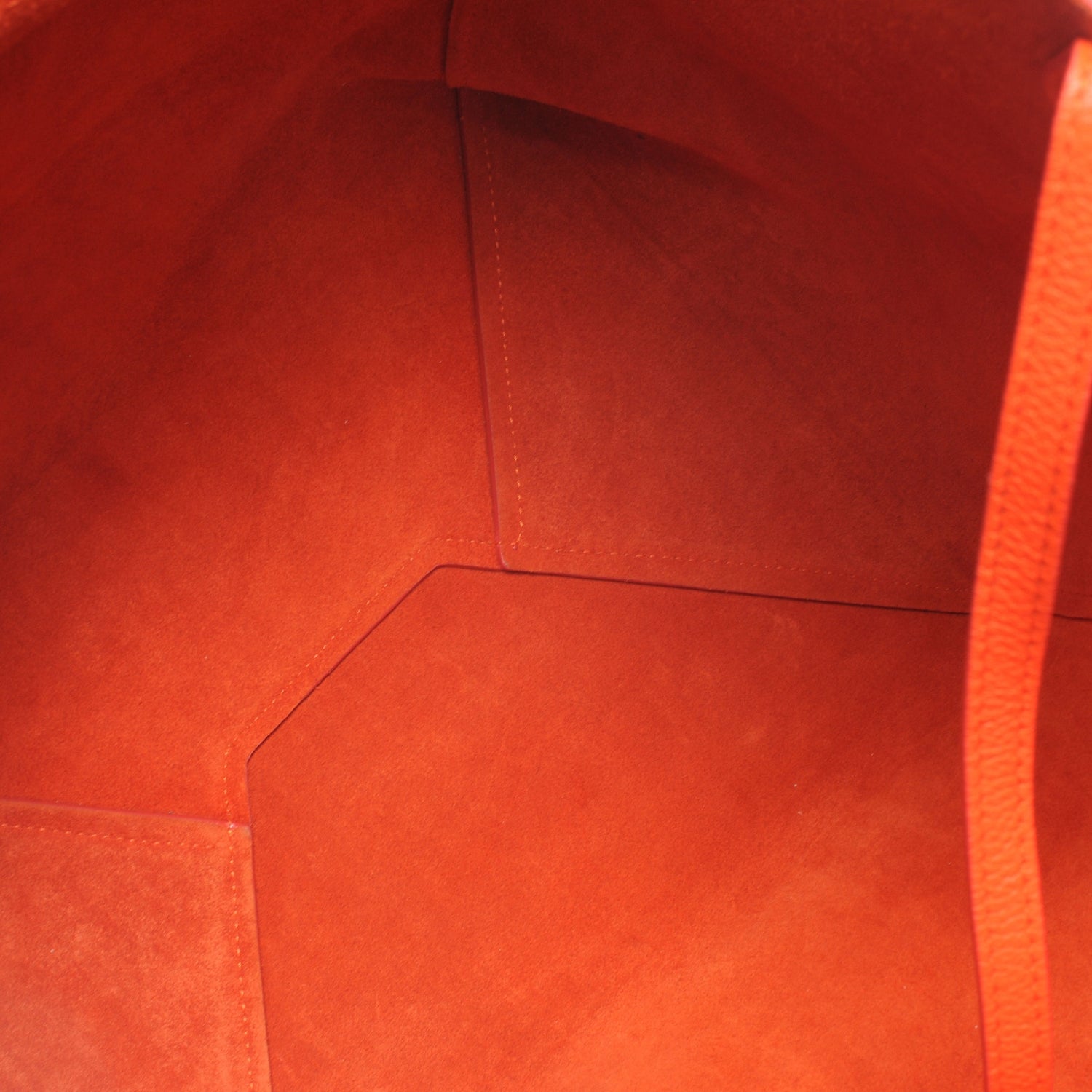 Celine Leather Medium Horizontal Cabas Phantom Orange 4 of 7