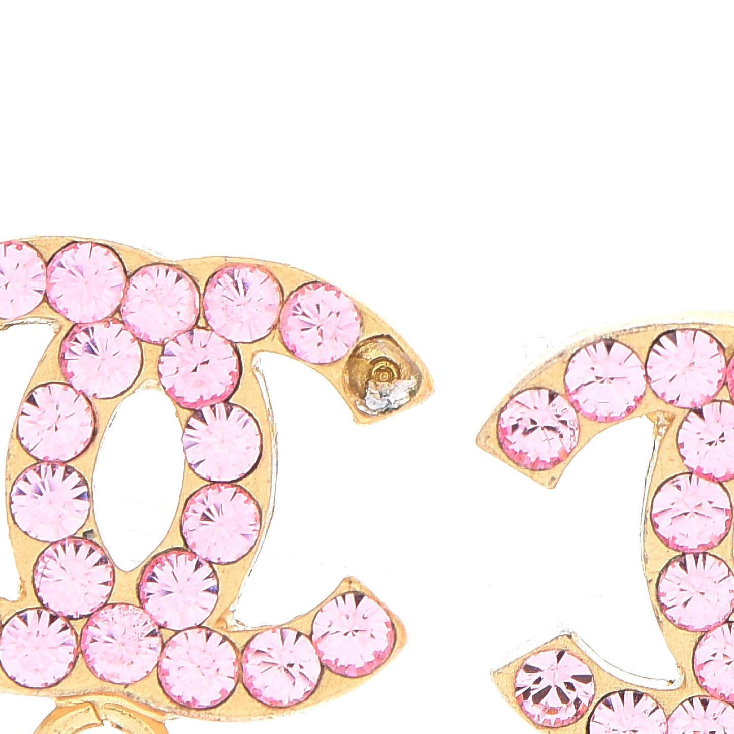Crystal CC Drop Earrings Fuchsia