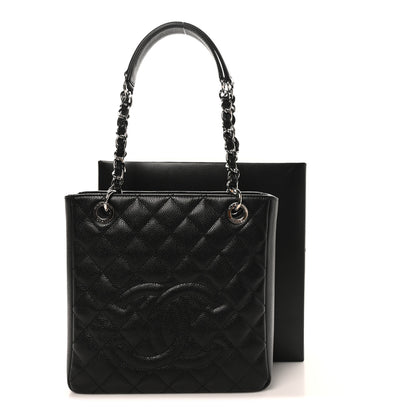 Chanel Caviar Quilted Petit Shopping Tote PST Black 10 of 10