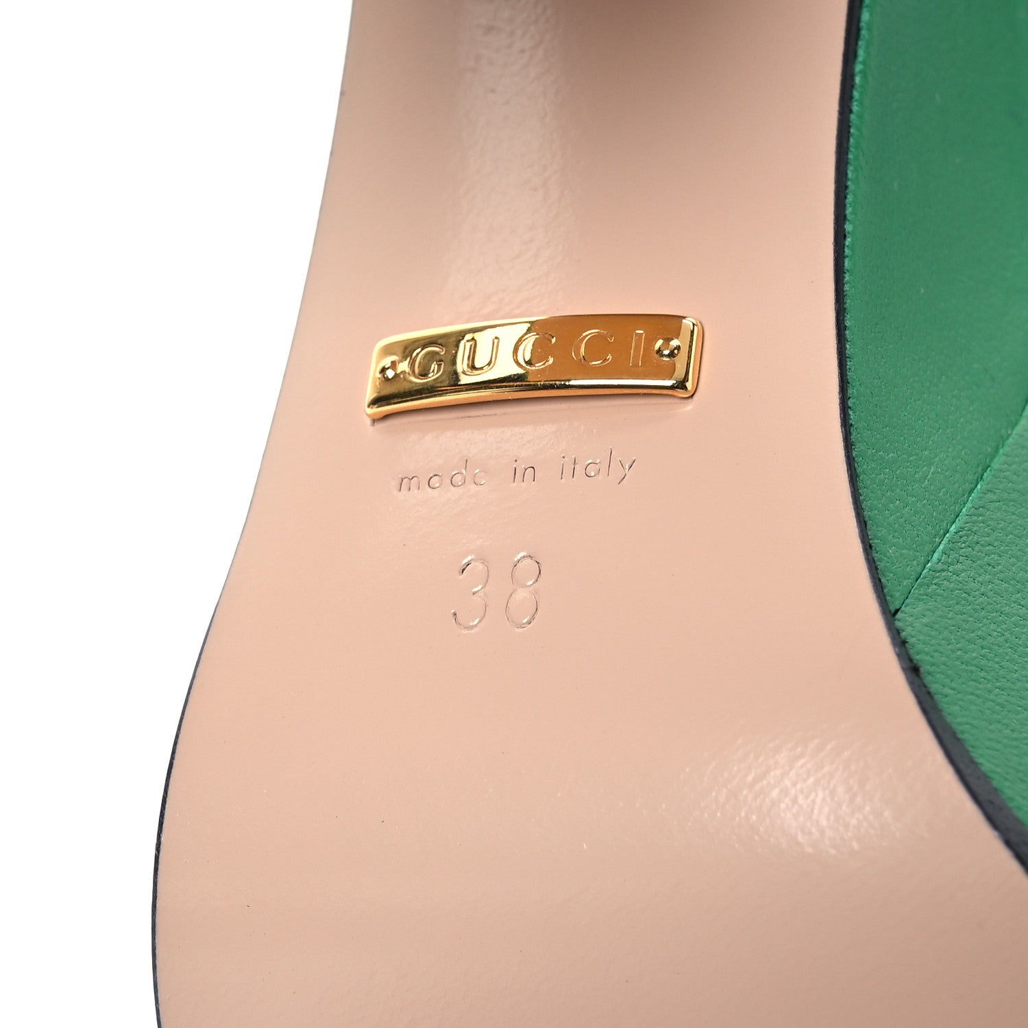 Gucci Nappa Horsebit Platform 35/120mm Slingback Pumps 38 New Shamrock 7 of 14