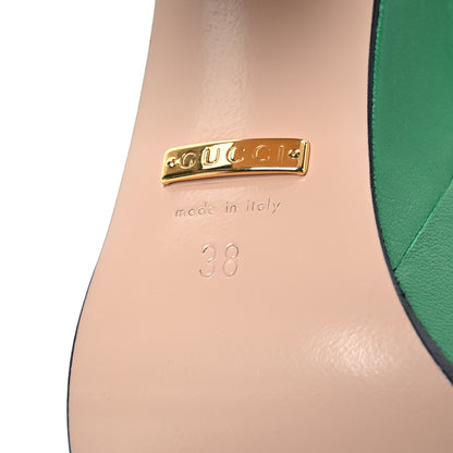Gucci Nappa Horsebit Platform 35/120mm Slingback Pumps 38 New Shamrock 7 of 14