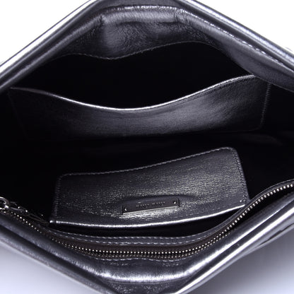 Miu Miu Metallic Nappa Matelasse Crossbody Clutch Cromo 5 of 10