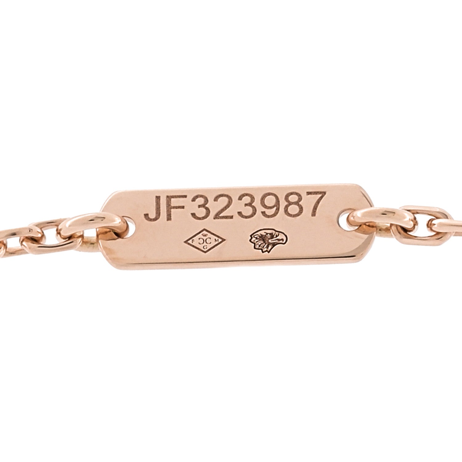 Van Cleef & Arpels 18K Rose Gold Diamond Pink Sapphire Small Frivole Pendant Necklace 6 of 7
