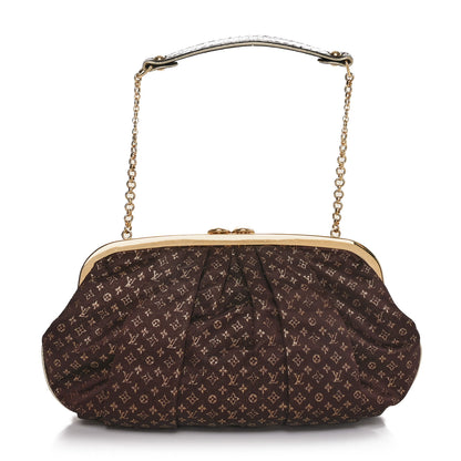 Louis Vuitton Satin Monogram Aumoniere Clutch Brown 1 of 10