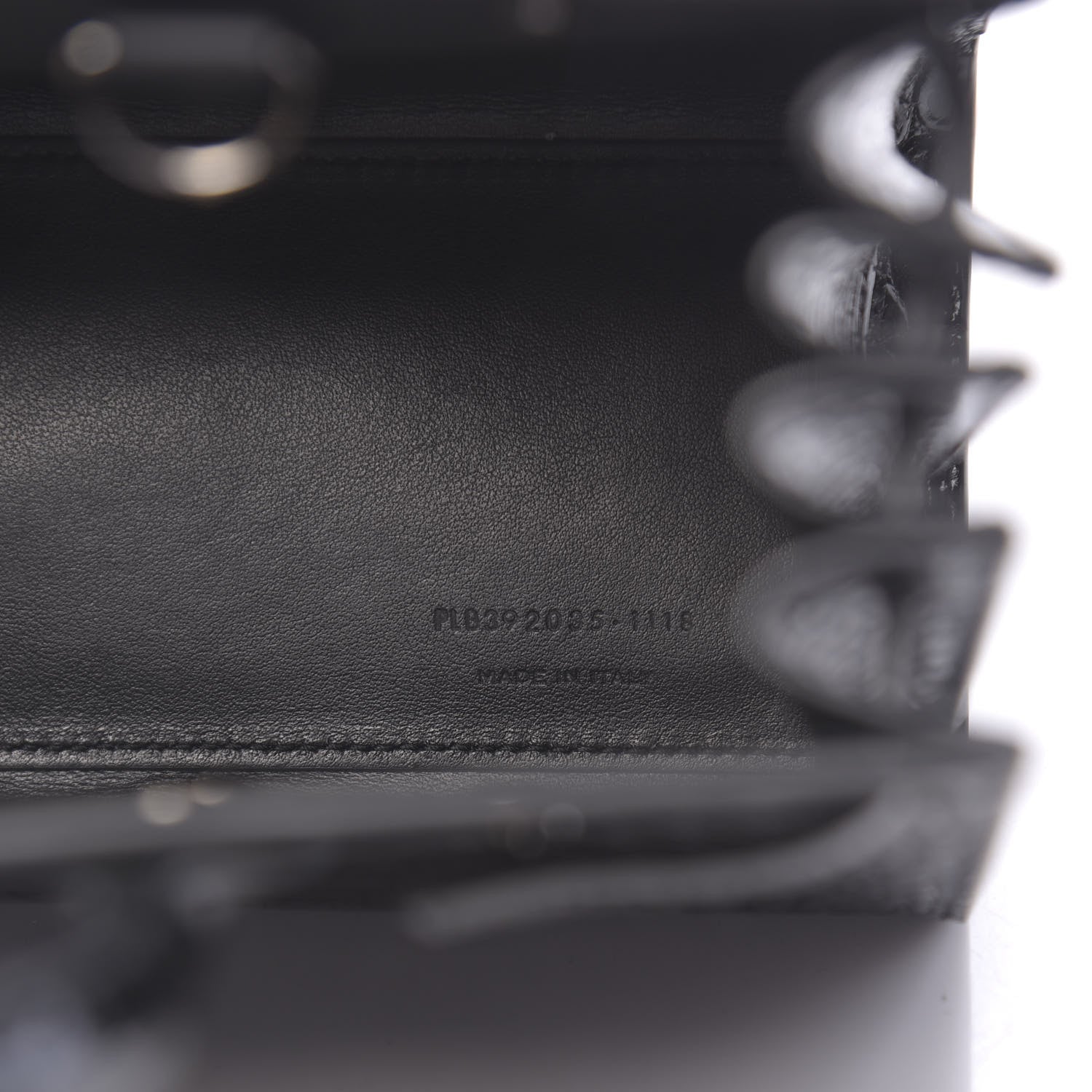 Saint Laurent Calfskin Crocodile Embossed Nano Sac De Jour Black 7 of 10
