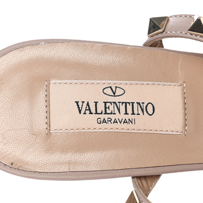 Valentino Garavani Calfskin Nappa Rockstud Ankle Strap 65mm Pumps 38 Poudre 7 of 7