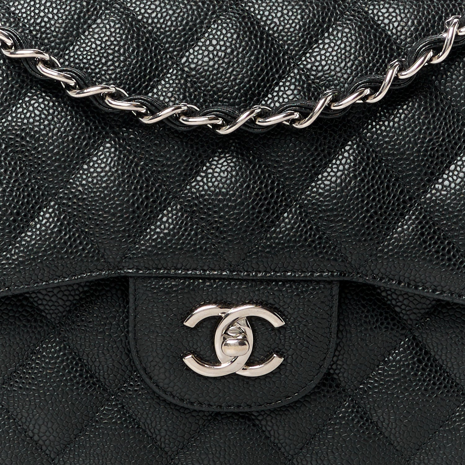 Chanel Caviar Quilted Jumbo Double Flap Black 9 of 11