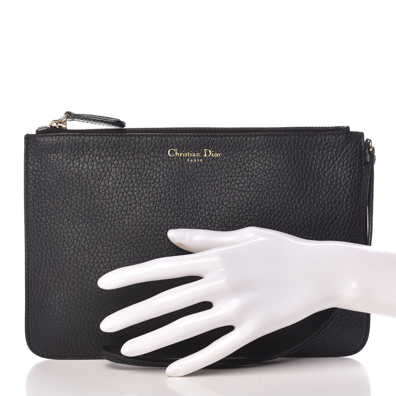 Christian Dior Bullcalf Diorissimo Pouch Black 2 of 12