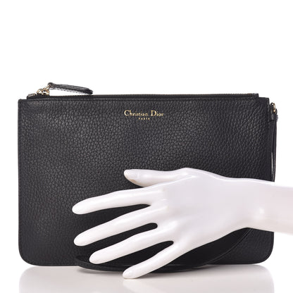 Christian Dior Bullcalf Diorissimo Pouch Black 2 of 12